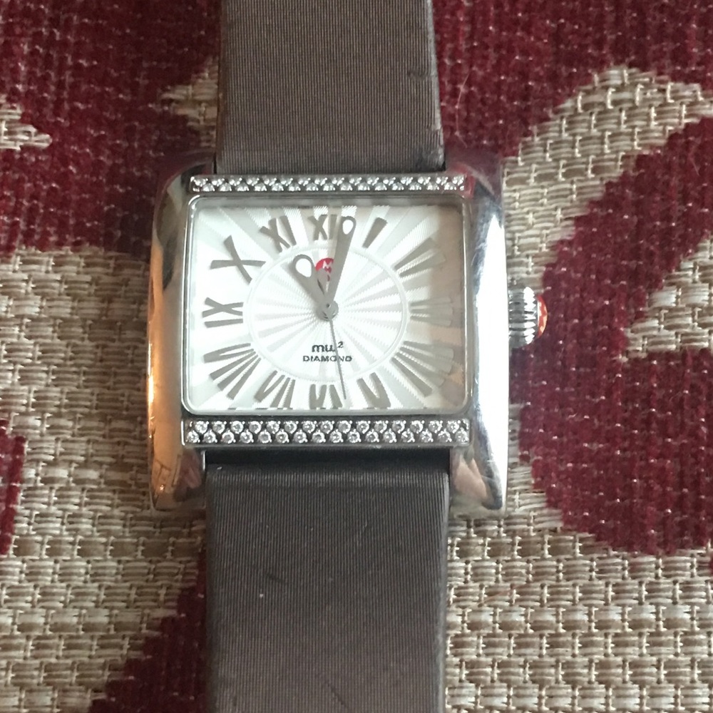🎈 SOLD Michele MW2 Stainless and Diamond Watch 🎈